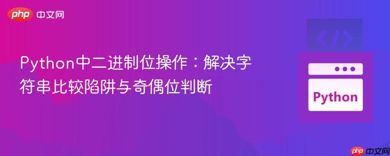 python中二进制位操作:解决字符串比较陷阱与奇偶位判断