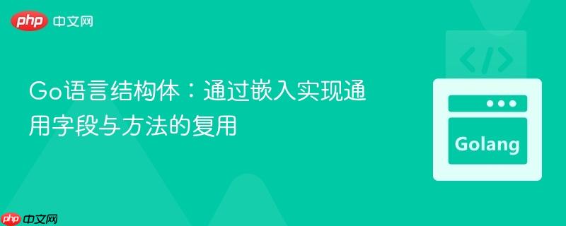 Go语言结构体:通过嵌入实现通用字段与方法的复用