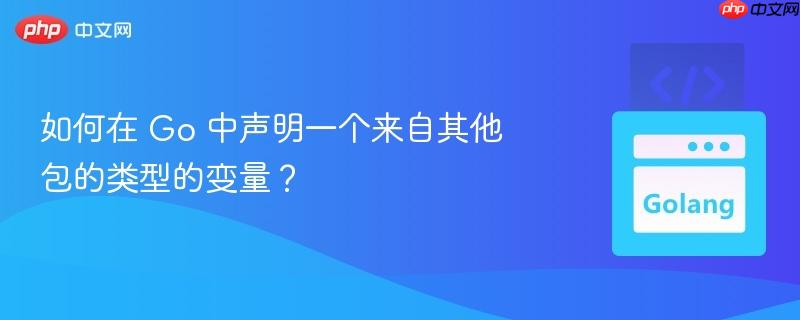 如何在 go 中声明一个来自其他包的类型的变量?