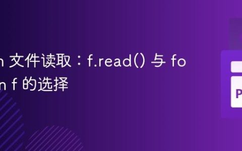Python 文件读取：f.read() 与 for line in f 的选择