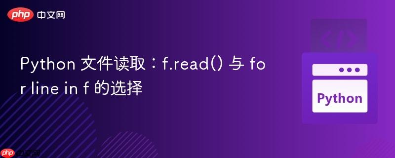 python 文件读取：f.read() 与 for line in f 的选择