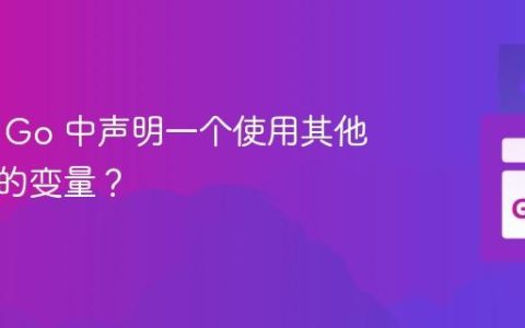 如何在 Go 中声明一个使用其他包类型的变量？