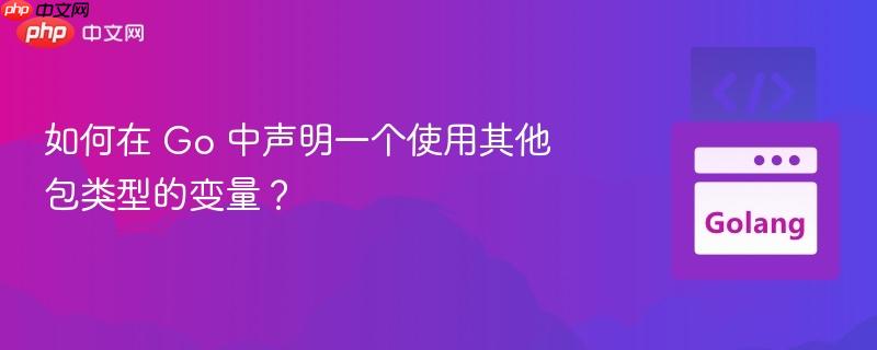 如何在 go 中声明一个使用其他包类型的变量？