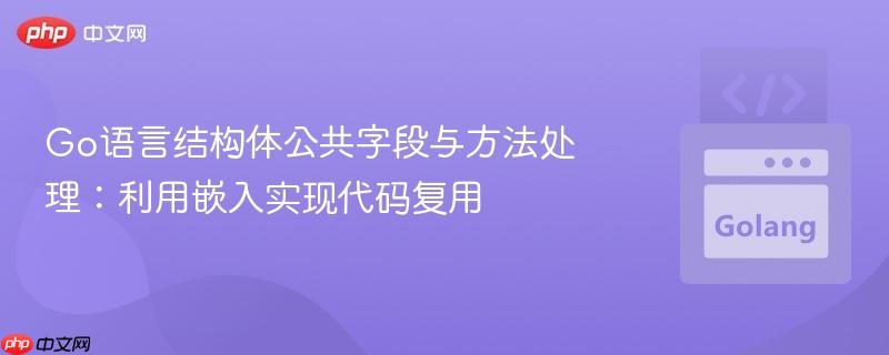 Go语言结构体公共字段与方法处理:利用嵌入实现代码复用