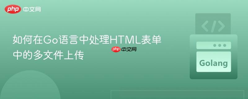 如何在go语言中处理html表单中的多文件上传