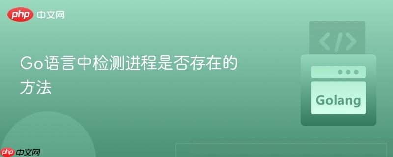 go语言中检测进程是否存在的方法