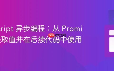JavaScript 异步编程：从 Promise 中提取值并在后续代码中使用