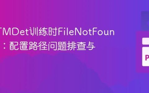解决RTMDet训练时FileNotFoundError：配置路径问题排查与修复