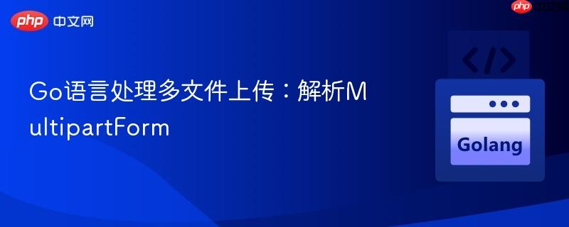 go语言处理多文件上传:解析multipartform