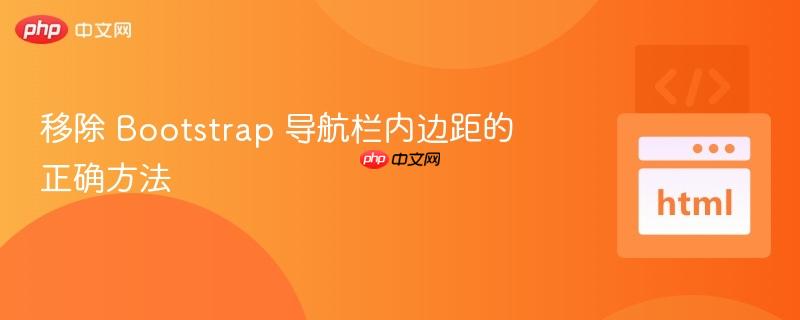 移除 bootstrap 导航栏内边距的正确方法