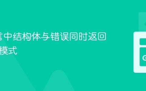 Go语言中结构体与错误同时返回的惯用模式