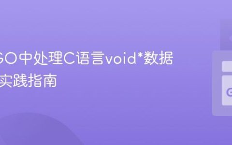 Go CGO中处理C语言void*数据字段的实践指南