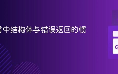 Go语言中结构体与错误返回的惯用模式