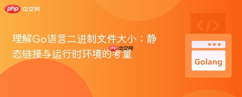 理解Go语言二进制文件大小:静态链接与运行时环境的考量