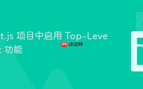 在 Next.js 项目中启用 Top-Level Await 功能