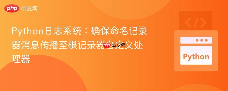 python日志系统:确保命名记录器消息传播至根记录器自定义处理器
