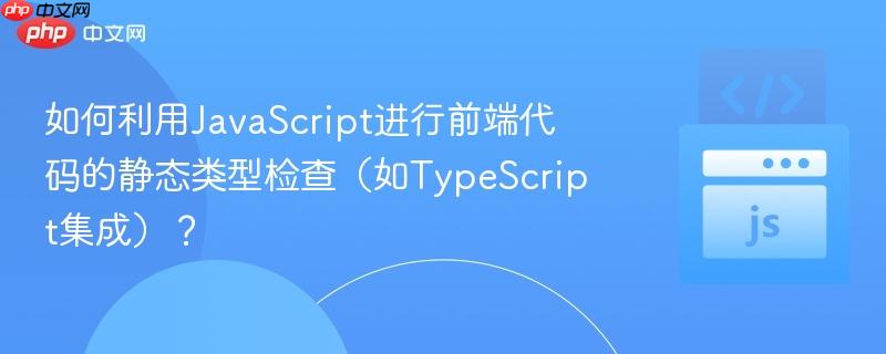 如何利用javascript进行前端代码的静态类型检查(如typescript集成)?