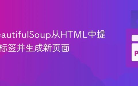 使用BeautifulSoup从HTML中提取特定标签并生成新页面