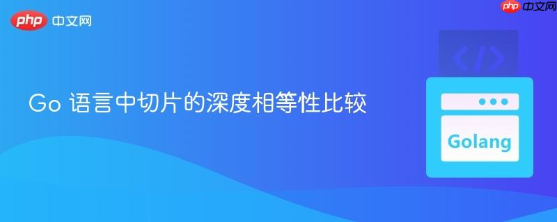 Go 语言中切片的深度相等性比较