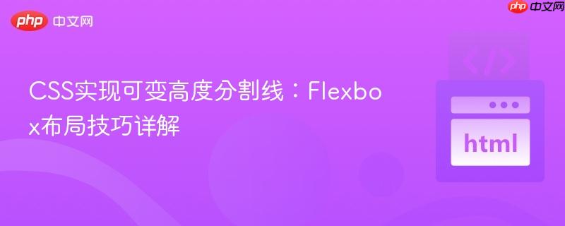 CSS实现可变高度分割线:Flexbox布局技巧详解