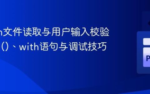 Python文件读取与用户输入校验：strip()、with语句与调试技巧