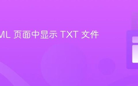 在 HTML 页面中显示 TXT 文件内容