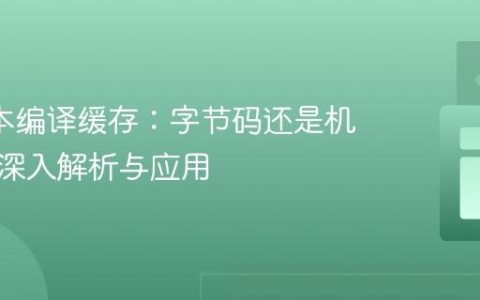 V8 脚本编译缓存：字节码还是机器码？深入解析与应用