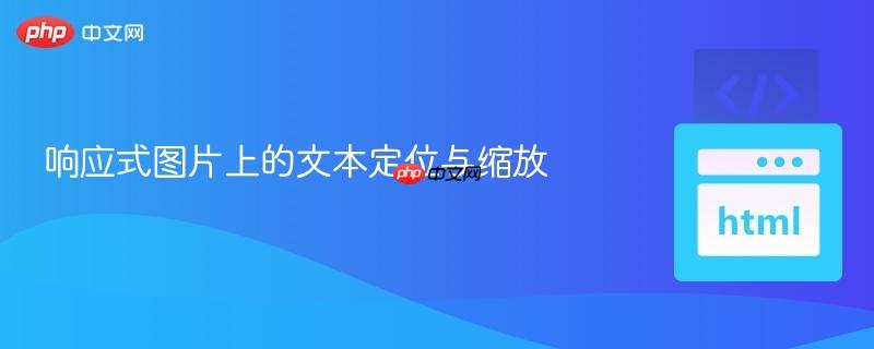 响应式图片上的文本定位与缩放