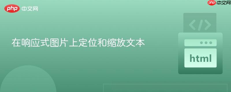 在响应式图片上定位和缩放文本