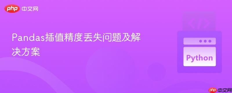 pandas插值精度丢失问题及解决方案