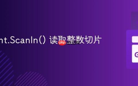 使用 fmt.Scanln() 读取整数切片