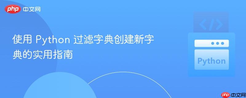 使用 python 过滤字典创建新字典的实用指南