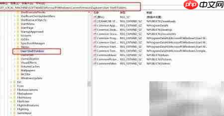 注册表中user shell位置解析