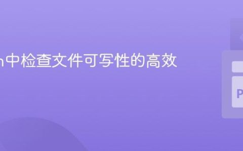 Python中检查文件可写性的高效策略