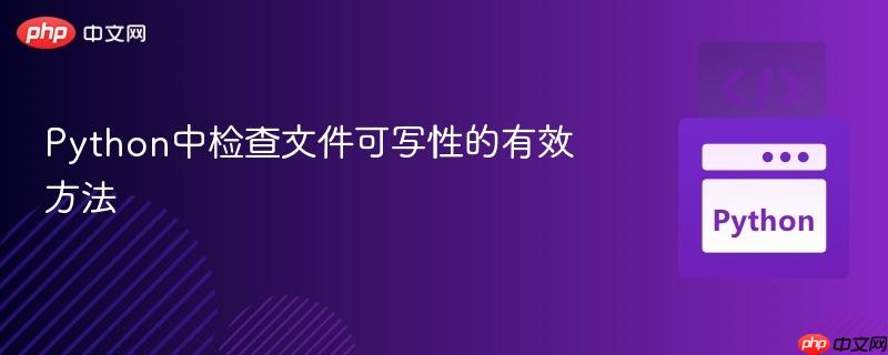 Python中检查文件可写性的有效方法