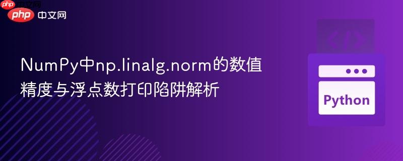 NumPy中np.linalg.norm的数值精度与浮点数打印陷阱解析