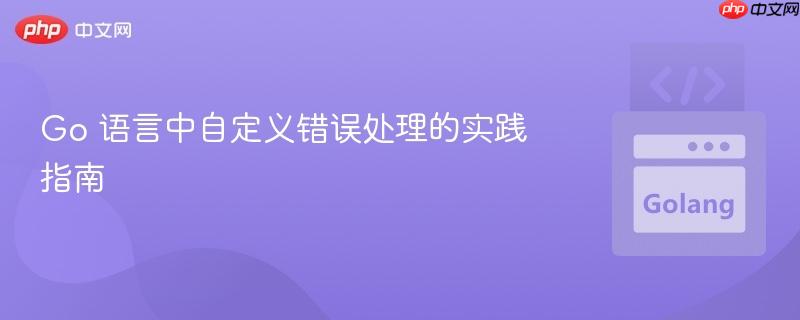 go 语言中自定义错误处理的实践指南