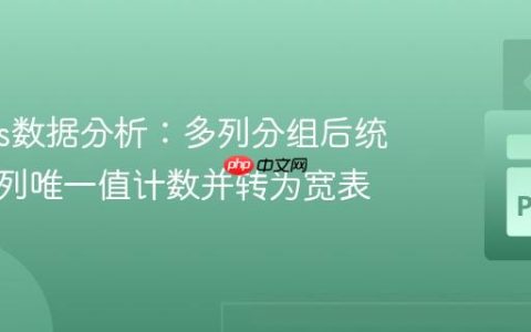 Pandas数据分析：多列分组后统计特定列唯一值计数并转为宽表