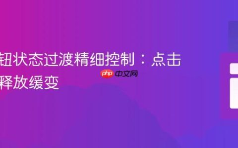 CSS按钮状态过渡精细控制：点击瞬时，释放缓变