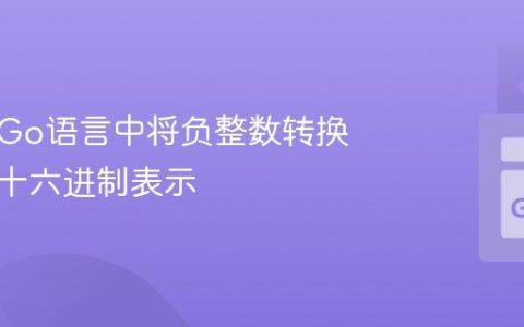 如何在Go语言中将负整数转换为补码十六进制表示