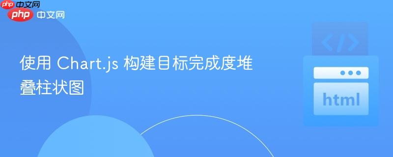 使用 Chart.js 构建目标完成度堆叠柱状图