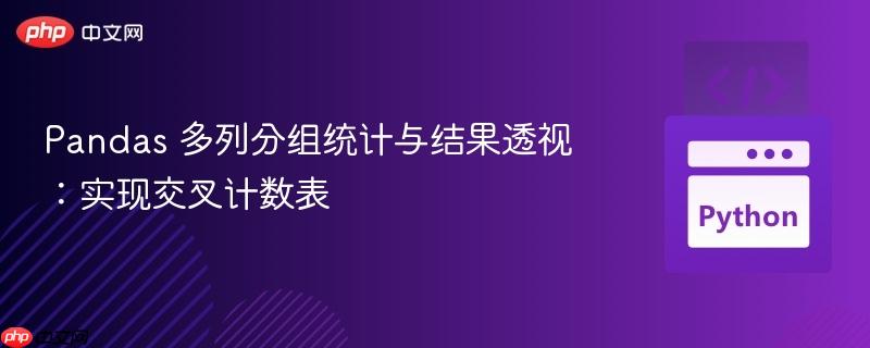 Pandas 多列分组统计与结果透视：实现交叉计数表