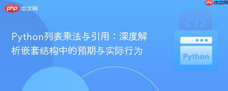 Python列表乘法与引用:深度解析嵌套结构中的预期与实际行为