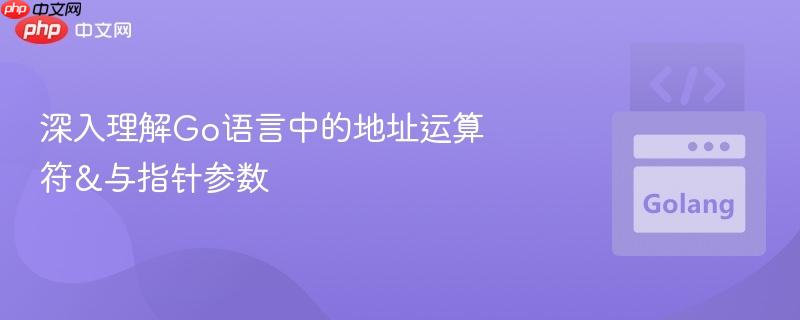 深入理解Go语言中的地址运算符&与指针参数