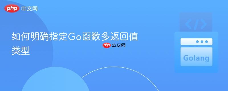 如何明确指定go函数多返回值类型