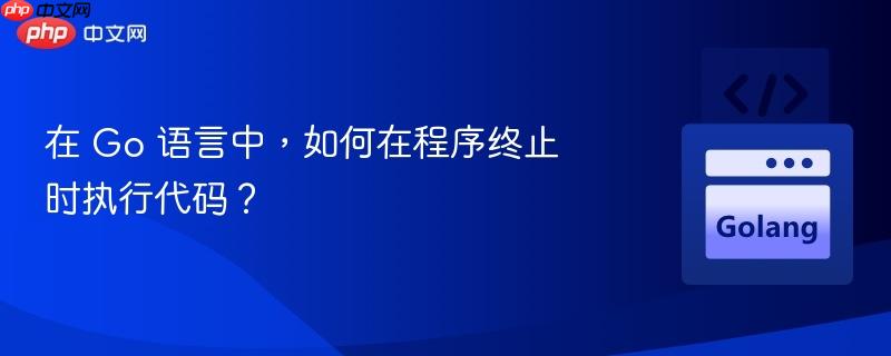 在 go 语言中,如何在程序终止时执行代码?