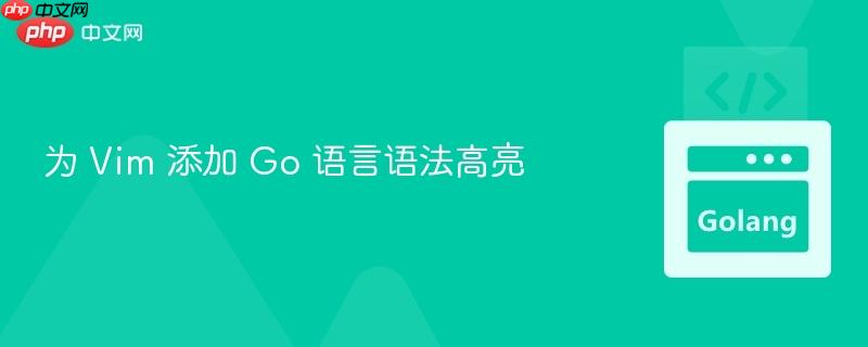 为 vim 添加 go 语言语法高亮