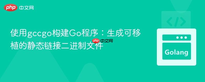 使用gccgo构建Go程序:生成可移植的静态链接二进制文件