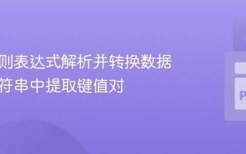 使用正则表达式解析并转换数据：从字符串中提取键值对