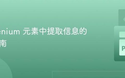 从 Selenium 元素中提取信息的实用指南